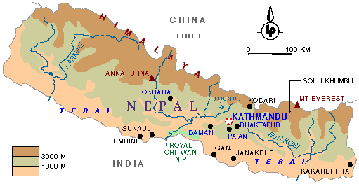 Location in Nepal